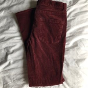 Gently worn J Crew girls soft velvet pants